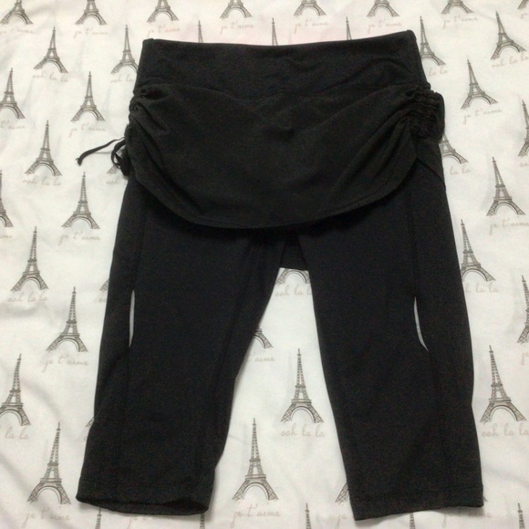 Hind Skirted Capri Leggings Sz S Black - Picture 2 of 13
